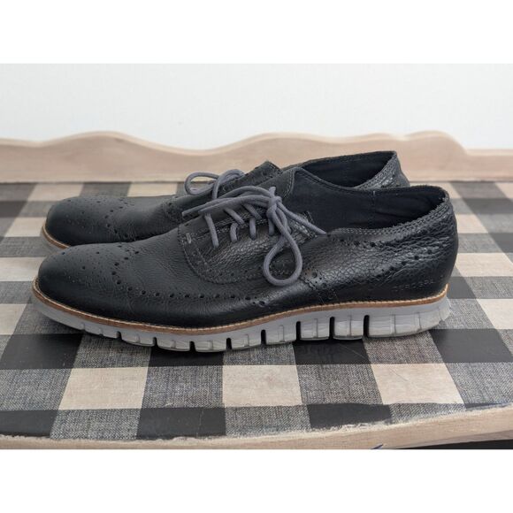 Cole Haan Zero Grand OS Wingtip Oxfords Black/Gray Men's Size 11M - Picture 5 of 16